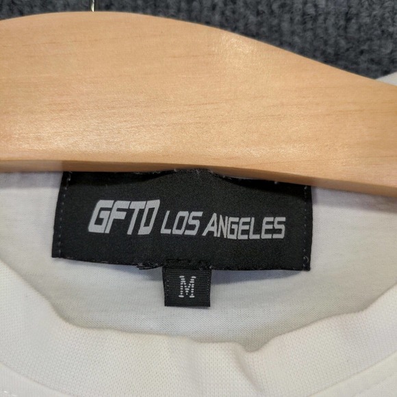 GFTD Los Angeles Mens Anarchy Grim Reaper Graphic T-Shirt White M Rhinestone - Picture 12 of 16